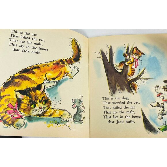 The House That Jack Built Tell-A-Tale Book 1961 Paperback Book Merrigold Press - Picture 7 of 7